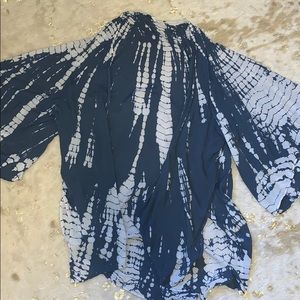 American eagle tie dye kimono